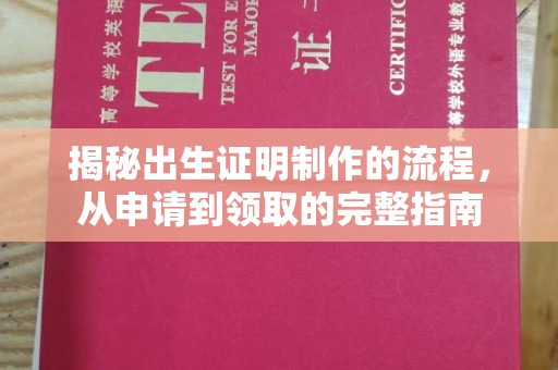 渑池揭秘出生证明制作的流程，从申请到领取的完整指南